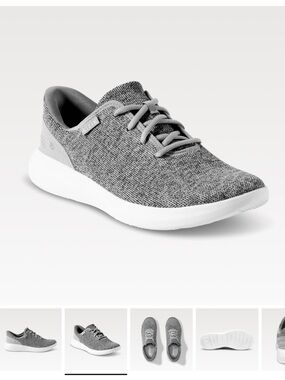 Kizik Madrid Eco Knit Sneakers Heather Grey White Size Women’s 8.5